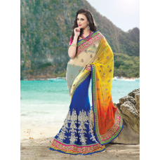 Ravishing Multi Hued Embroidered Saree 